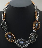 Glass Beaded Costume Necklace