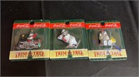 1996 Coca Cola Ornaments qty 3