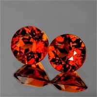 Natural Mandarin Orange Spessartite Garnet Pair {V