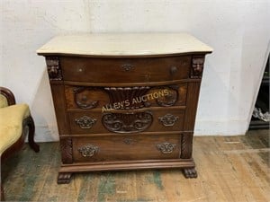 4 DRAWER  DRESSER WITH MARBLE TOP