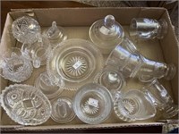 Pressed Glass Cream And Sugar, Dishes