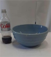 Vintage blue stoneware crock bowl