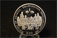 2004 Liberia $20 Silver Coin