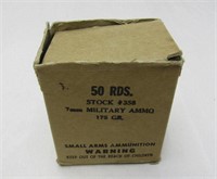 50 Rounds 7mm MIlitary Ammo - NO SHIPPING