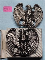 2 Eagle Belt Buckles Avon