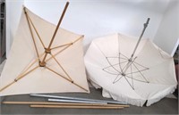 Set of two patio table umbrellas with