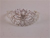 30 Filigree Flower Bracelets - Silver