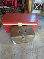 Two vintage coolers