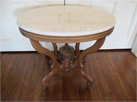 MARBLE TOP OVAL TABLE AMAZING CONDITION