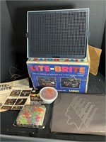 Vintage Lite-Brite W/Pegs, Paper, & Box