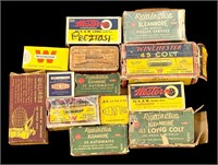 (13) Boxes mostly Vintage ammunition to include