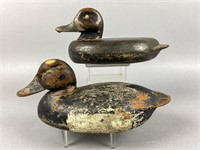 2 Bluebill Duck Decoys attributed to Fred Allen,