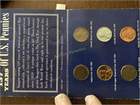 137 years of US Pennies; 6 coin set
