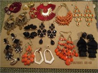 Lot of 14 Costume Earrings