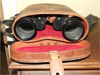 Hilton 7 x 50mm field binoculars in leather