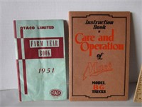 1957 OTACO LTD FARM BOOK & MACK MODEL BG TRUCKS