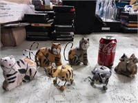 Wooden and metal cat lot