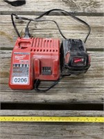 Milwaukee Battery Charger & 5 AH Battery