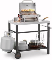 only fire Stainless Steel Movable Dining Cart