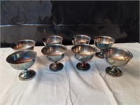 8 Silver Plated Wine Cups