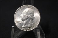 1945 Uncirculated Washington Silver Quarter
