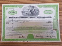 Consolidated Edison company stock certificate