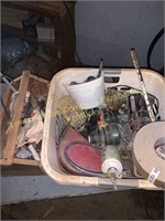 2 boxes of Miscellaneous. Insulators, hand tools,