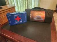 Dome tent & first aid kit in metal box