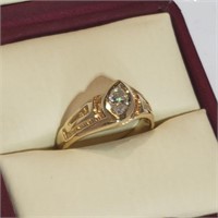 .75 ct Natural Marquise 14k Gold & Diamond Ring