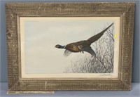 Leon Danchin Signed Pheasant Bird Engraving