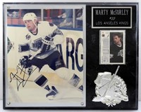 MARTY McSORLEY AUTOGRAPHED PLAQUE