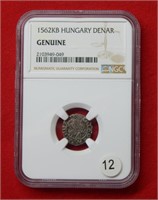 1562KB Hungary Denar NGC Genuine