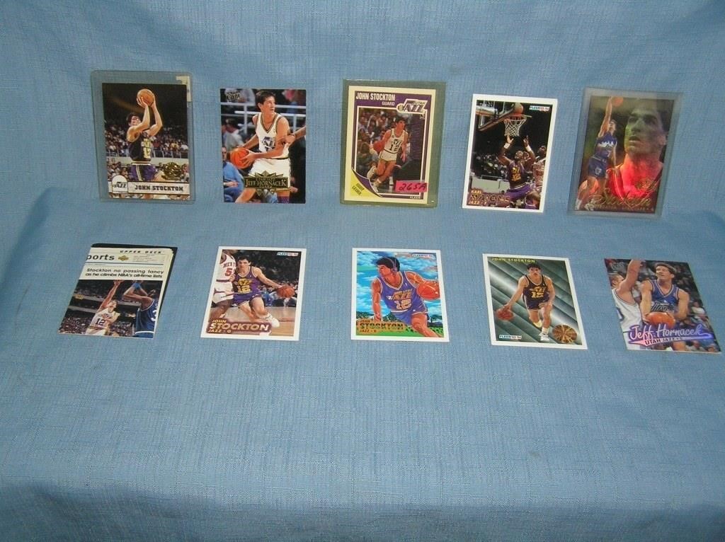 Collection of vintage Utah Jazz all star basketbal