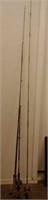 (4) Vintage Fishing Poles with Mitchell 300 &