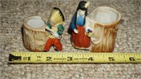 Set of Two Occupied Japan Toothpick Holders