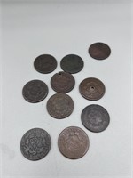 10 Various Date and Culls Large Cents
