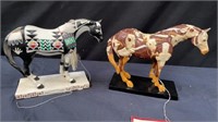 2 painted ponies Tewa horse and cow pony damaged