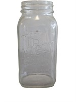 Large Clear Mason Jar - No Lid