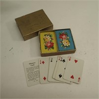 Early Small Playing Cards and Case