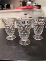 3 Fostoria glasses glassware