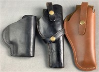 (3) Leather Holsters