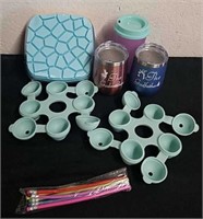 Silicone ice ball molds, flexible pencils,