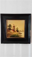 ORIGINAL DUTCH PAINTING ON TILE BY C. HOLLAND