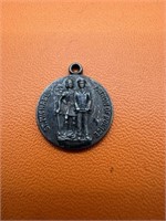 VTG SILVER FILLED PENDANT ST MICHAEL