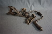 Vintage Stanley Wood Planes and Brace Drill