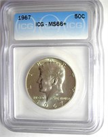 1967 Kennedy ICG MS66+ LISTS $525