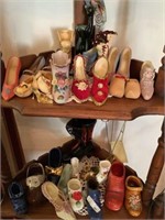 Large lot of various shoes, antique and new