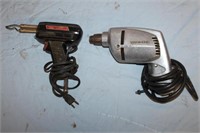 Jobmate drill & Weller soldering iron, untested