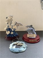 (3) Dolphin Nautical Themed Collectibles