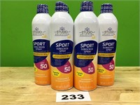 Sport Spray Sunscreen 50 SPF lot of 6